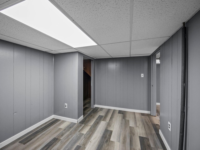 5252 5th St NE, Columbia Heights, MN 55421 - finished basement with wood finished floors and a drop ceiling