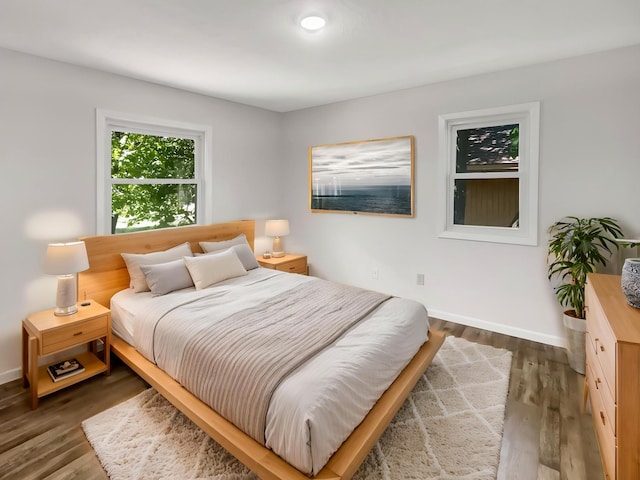 5617 220th St N, Forest Lake, MN 55025 - bedroom featuring baseboards and dark wood-style floors