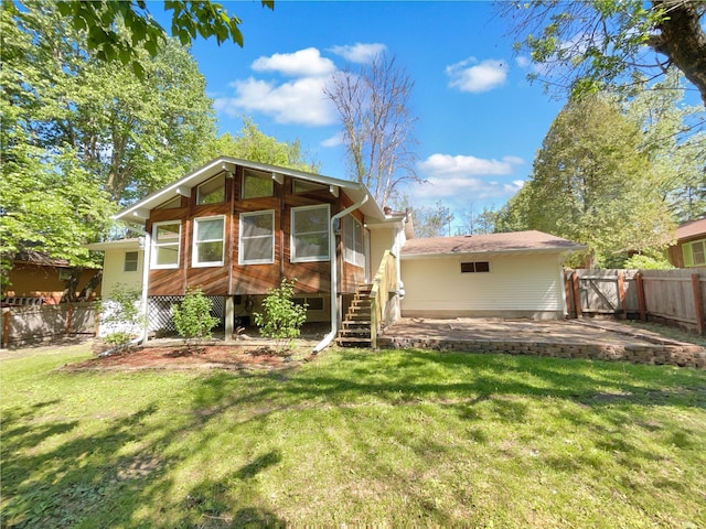 5617 220th St N, Forest Lake, MN 55025 - rear view of house with stairway and a patio