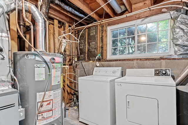 1700 Laramie Trl, Brooklyn Park, MN 55444 - laundry room featuring washer and dryer and gas water heater
