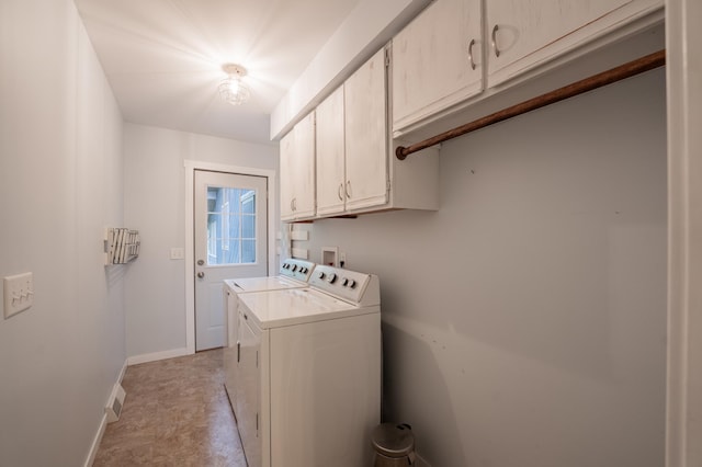 E13680 Stelter Rd, Fall Creek, WI 54742 - washroom featuring cabinet space, independent washer and dryer, and baseboards