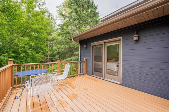 E13680 Stelter Rd, Fall Creek, WI 54742 - wooden terrace with outdoor dining area