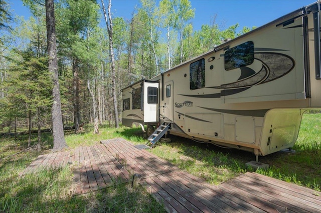1437 Severson Rd, Summit Twp, WI 54836 - view of wooden deck