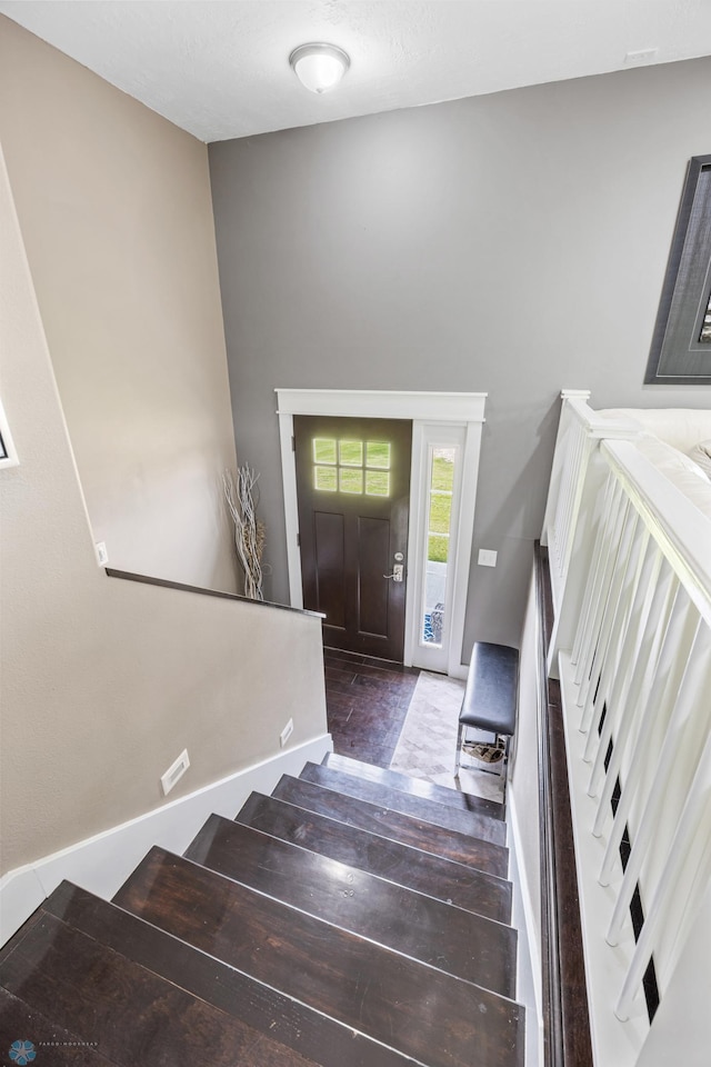 18117 Cherry Creek Ln, Erie Twp, MN 56501 - foyer entrance with stairs and baseboards