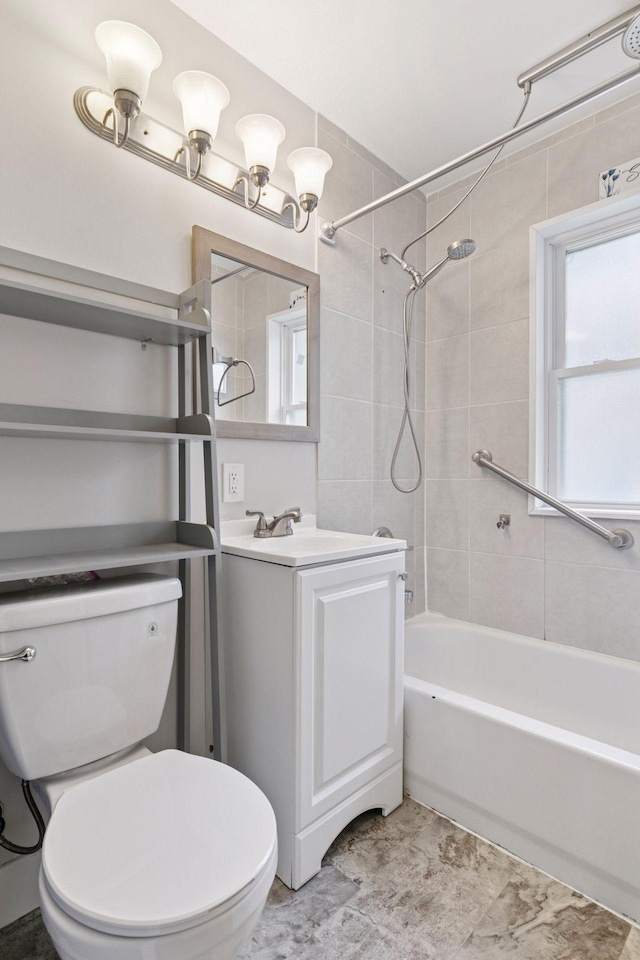 1148 Geranium Ave E, Saint Paul, MN 55106 - bathroom with toilet, shower / bath combination, and vanity