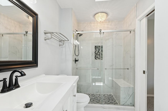 2035 123rd Ave NW, Coon Rapids, MN 55448 - full bath featuring toilet, a marble finish shower, and vanity