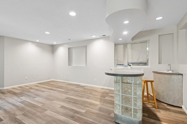 2035 123rd Ave NW, Coon Rapids, MN 55448 - bar area with wood finished floors, recessed lighting, baseboards, and a sink
