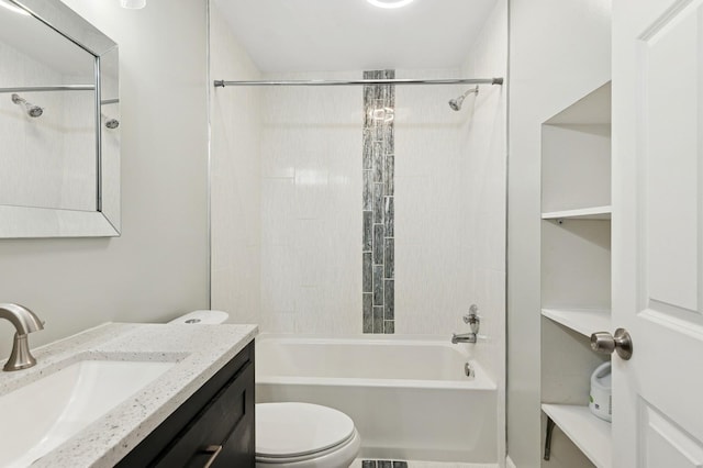 2035 123rd Ave NW, Coon Rapids, MN 55448 - bathroom featuring toilet, vanity, and shower / bath combination