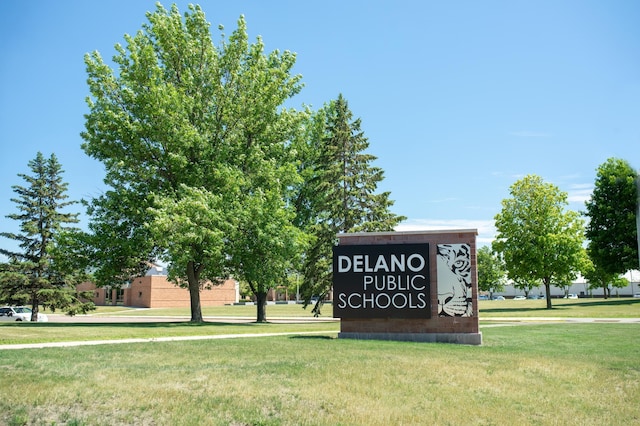 252 6th St NW, Delano, MN 55328 - community sign with a lawn