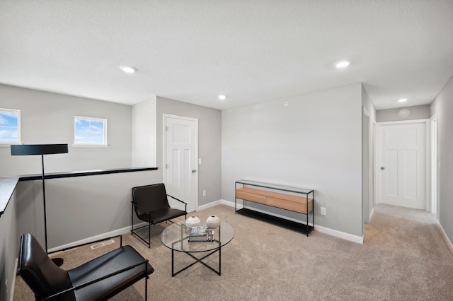 21749 Lilac Dr, Farmington, MN 55024 - living area with carpet flooring, recessed lighting, and baseboards