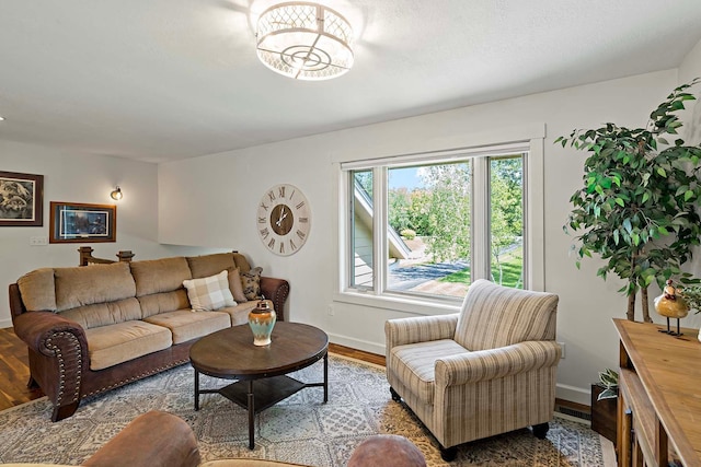 21570 France Blvd, Credit River Twp, MN 55044 - living area featuring baseboards and wood finished floors