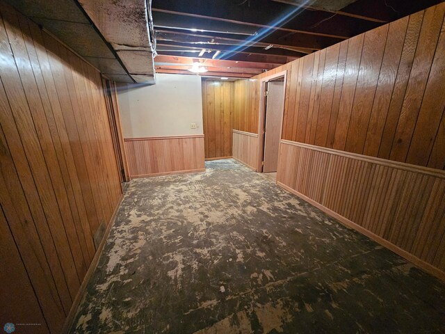 103 4th St S, Fairmount, ND 58030 - finished below grade area featuring wooden walls