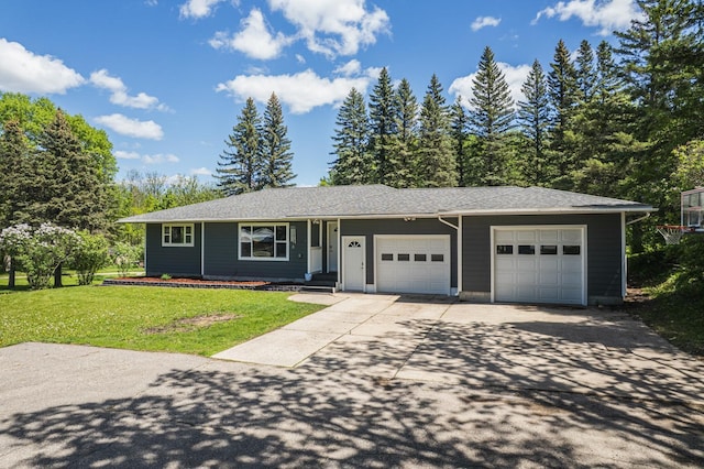 17145 Highland Dr, Detroit Twp, MN 56501 - ranch-style house featuring driveway, a garage, and a front lawn