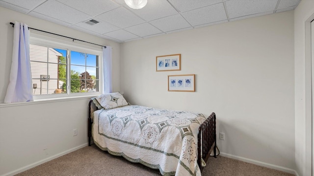 8548 139th St, Savage, MN 55378 - carpeted bedroom with baseboards and a drop ceiling