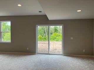 10051 Mulberry Ln, Corcoran, MN 55374 - spare room with carpet flooring, recessed lighting, and baseboards