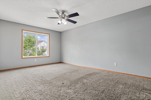 4707 Blaine Ave Unit 709, Inver Grove Heights, MN 55076 - carpeted spare room featuring baseboards, ceiling fan, and a textured ceiling