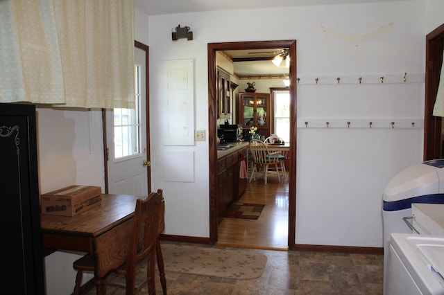 44500 Elmcrest Ave, Fish Lake Twp, MN 55032 - kitchen featuring washer / clothes dryer