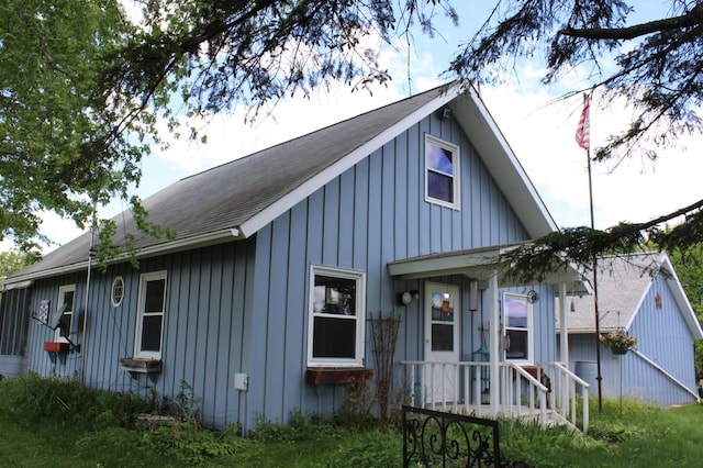 44500 Elmcrest Ave, Fish Lake Twp, MN 55032 - bungalow-style house with board and batten siding and roof with shingles