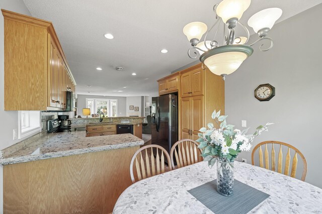 17260 Keystone Ave N, Hugo, MN 55038 - dining area with recessed lighting and a chandelier