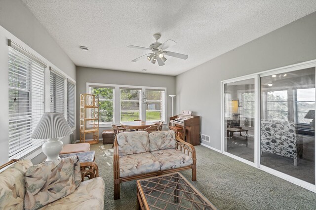 17260 Keystone Ave N, Hugo, MN 55038 - sunroom featuring carpet floors, a textured ceiling, and baseboards