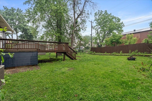 106 1/2 N St, Hudson, WI 54016 - view of yard with stairway and a deck