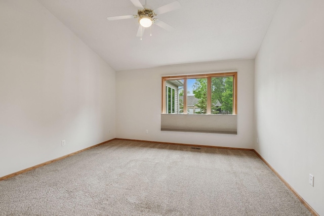 11202 Virginia Rd, Bloomington, MN 55438 - carpeted empty room with lofted ceiling and ceiling fan
