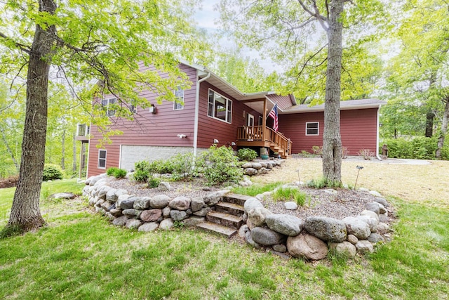 31172 Apache Cir, Breezy Point, MN 56472 - view of front of property with a front lawn and stairs