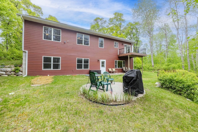31172 Apache Cir, Breezy Point, MN 56472 - back of house featuring a patio area, a lawn, and a deck