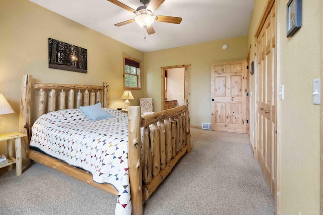 31172 Apache Cir, Breezy Point, MN 56472 - bedroom with carpet, a ceiling fan, and baseboards