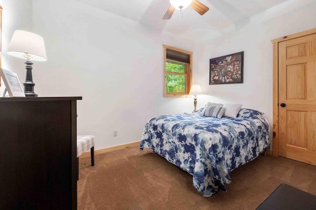 31172 Apache Cir, Breezy Point, MN 56472 - carpeted bedroom featuring baseboards and a ceiling fan