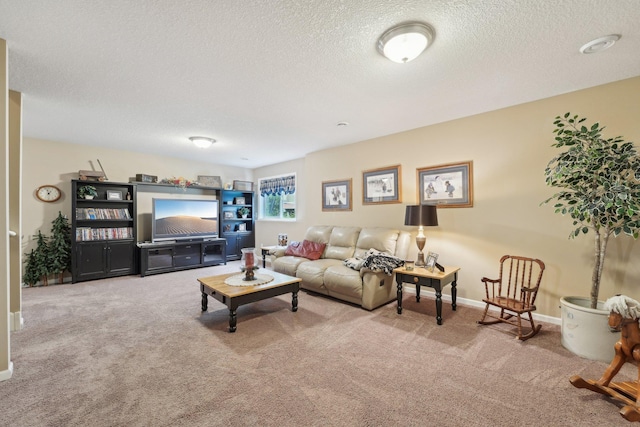 3157 Doneene Ln, Eagan, MN 55121 - carpeted living room with a textured ceiling and baseboards