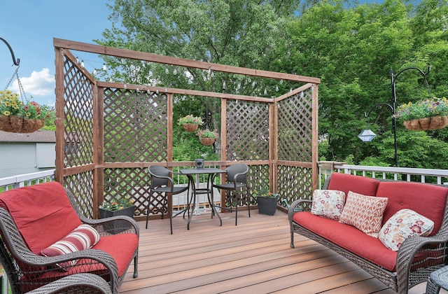 3157 Doneene Ln, Eagan, MN 55121 - wooden terrace featuring outdoor dining space