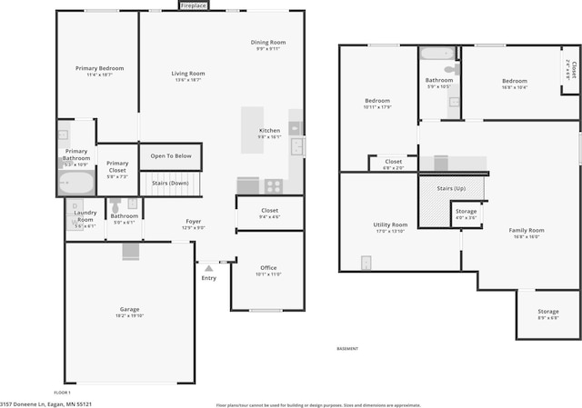 3157 Doneene Ln, Eagan, MN 55121 - floor plan / room layout