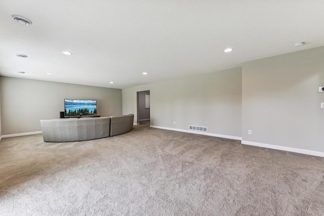 6005 Comstock Ln N, Plymouth, MN 55446 - unfurnished living room featuring carpet, baseboards, and recessed lighting