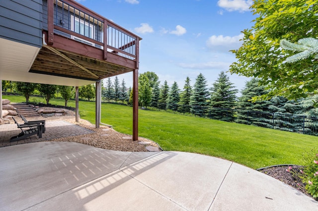 6005 Comstock Ln N, Plymouth, MN 55446 - view of patio with a deck
