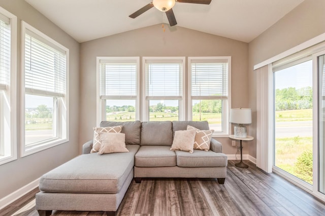 20127 68th Pl, Corcoran, MN 55340 - living room featuring wood finished floors, plenty of natural light, and baseboards