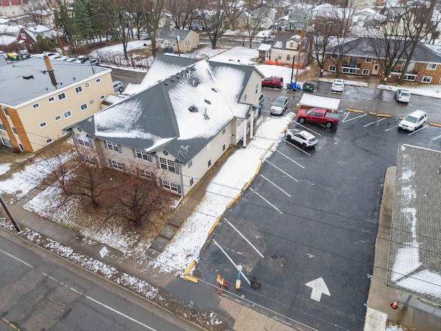 1599 Rice St, Saint Paul, MN 55117 - snowy aerial view featuring a residential view