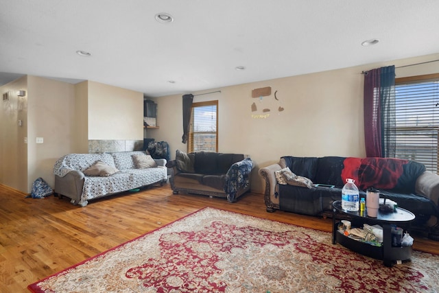 1599 Rice St, Saint Paul, MN 55117 - living area with wood finished floors and recessed lighting