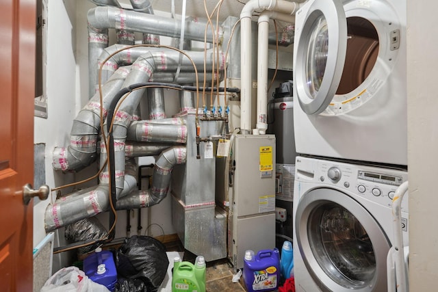 1599 Rice St, Saint Paul, MN 55117 - laundry room with stacked washer and clothes dryer