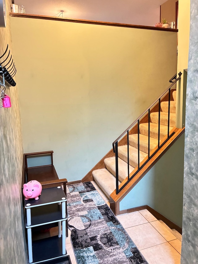 1351 4th St W, Hastings, MN 55033 - stairs featuring tile patterned flooring