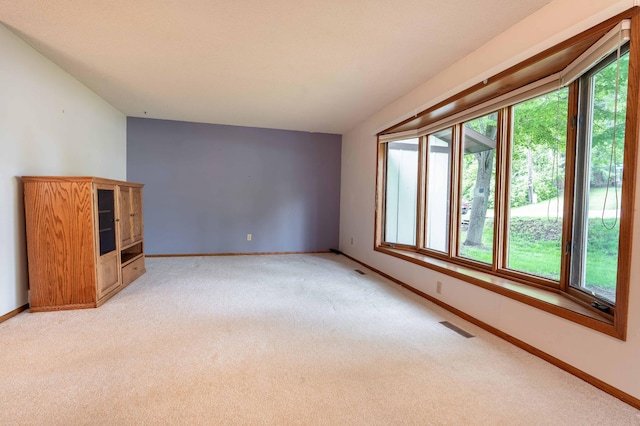 415 2nd Ave SE, Pelican Rapids, MN 56572 - unfurnished living room with light colored carpet and baseboards