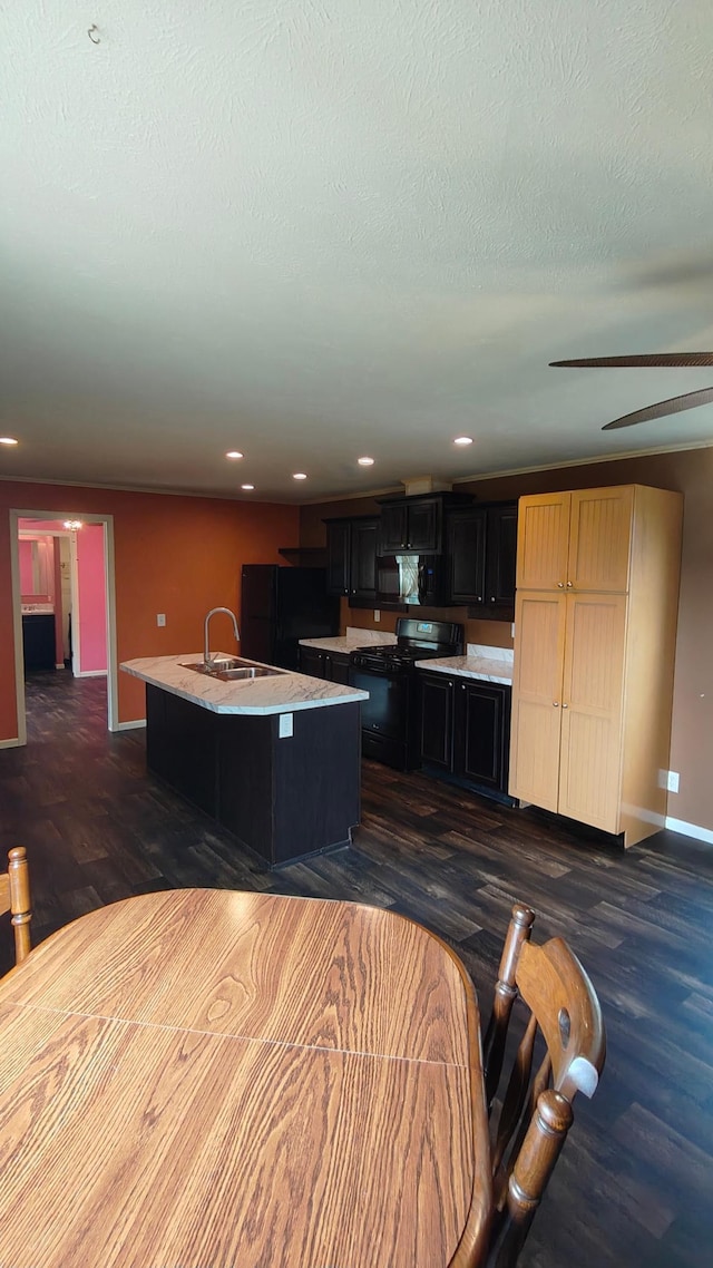 13786 188th Pl, Williams Twp, MN 56350 - dining space with dark wood-style flooring, baseboards, and recessed lighting