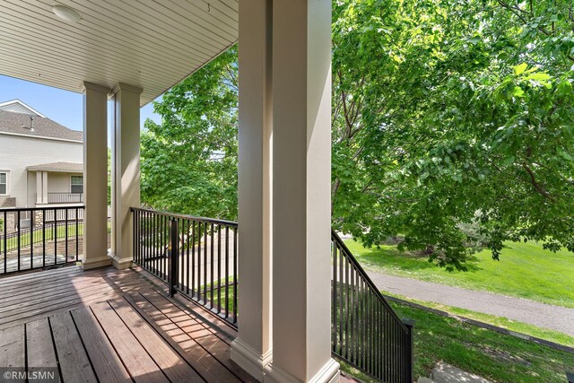 11206 Baltimore St NE Unit A, Blaine, MN 55449 - view of wooden deck
