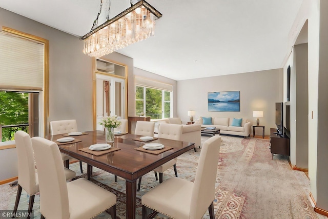 11206 Baltimore St NE Unit A, Blaine, MN 55449 - dining room with a chandelier and baseboards