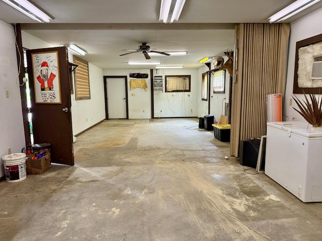 2100 Trott Ave SW, Willmar, MN 56201 - interior space with white refrigerator and a ceiling fan