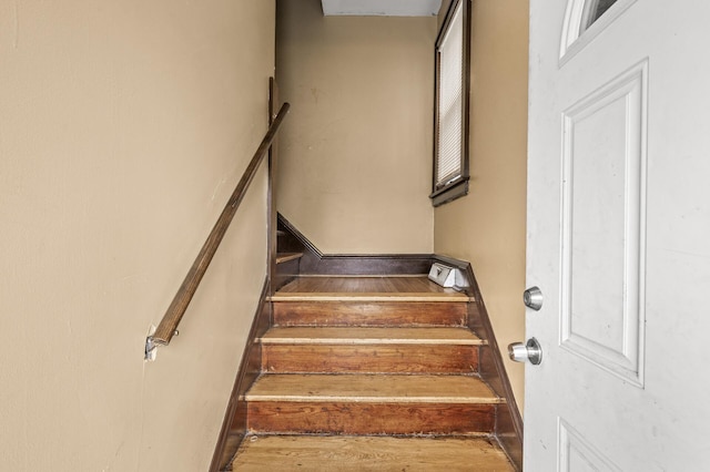 3725 Fremont Ave N, Minneapolis, MN 55412 - staircase featuring wood finished floors
