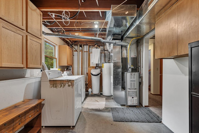 11236 207th Ave NW, Elk River, MN 55330 - basement with washer and dryer, water heater, heating unit, and a water softener