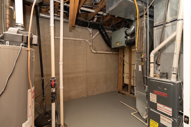7658 Silver Lake Rd, Mounds View, MN 55112 - utilities with gas water heater and heating unit