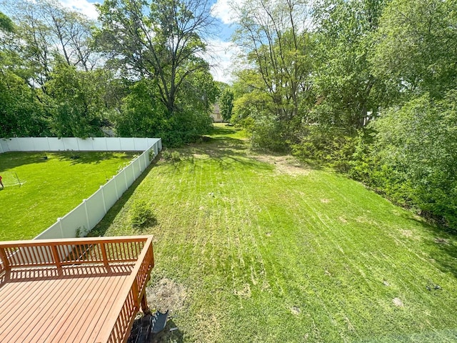 7658 Silver Lake Rd, Mounds View, MN 55112 - view of yard featuring a wooden deck