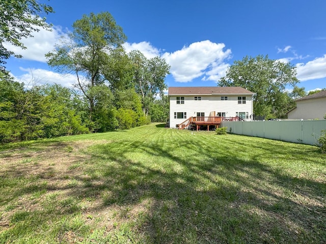 7658 Silver Lake Rd, Mounds View, MN 55112 - back of house featuring a wooden deck and stairs